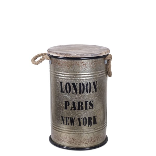 Caneca redonda con tapa 42x27x27 - Imagen 2