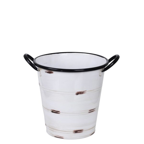 Balde alto blanco manija 25x25x25