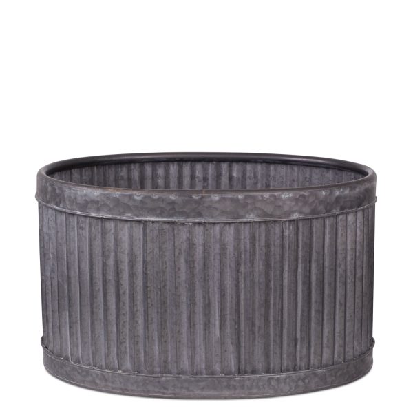 Caneca oval metal 26.5x45.5x30 - Imagen 2