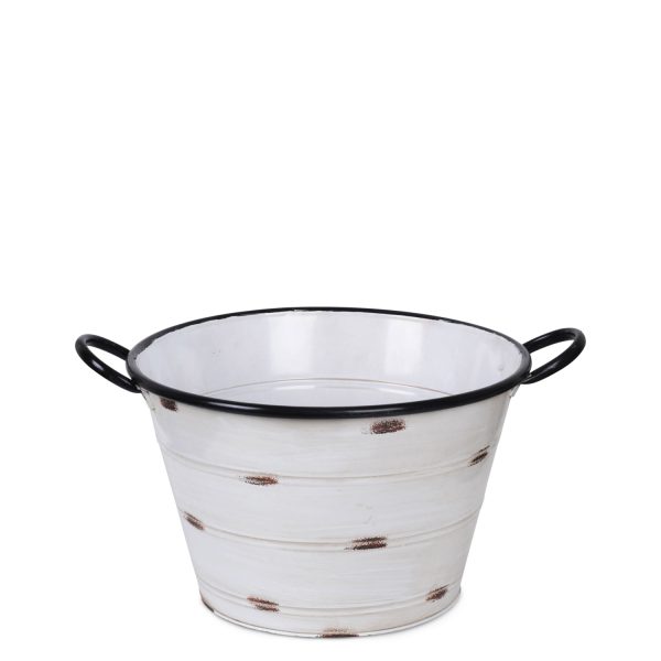 Balde bajo blanco manija 22x34.7x34.7
