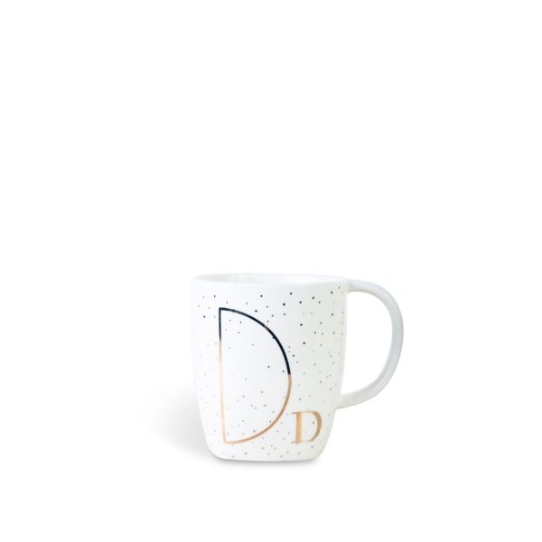 Mug d puntos dorado