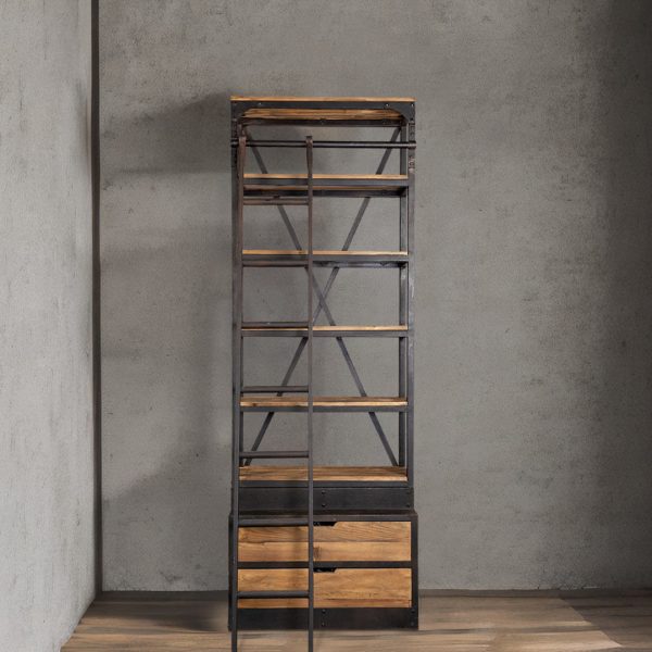Biblioteca con escalera - Imagen 4