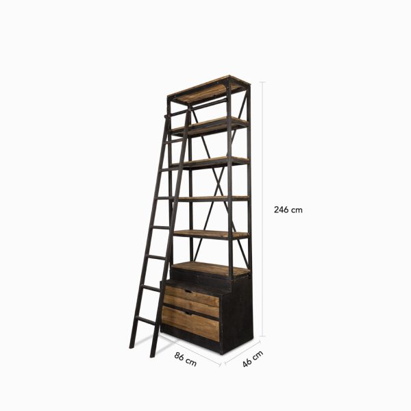 Biblioteca con escalera - Imagen 3