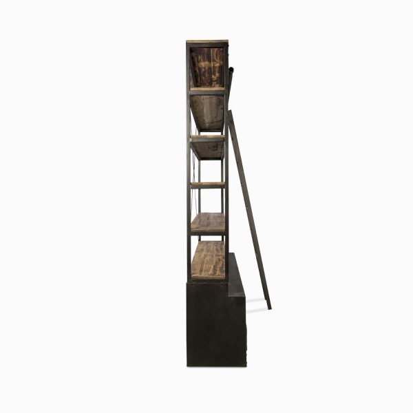 Biblioteca doble con escalera - Imagen 4
