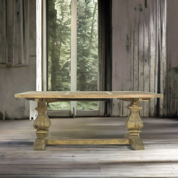 Mesa de comedor 2 patas grabadas - Imagen 4