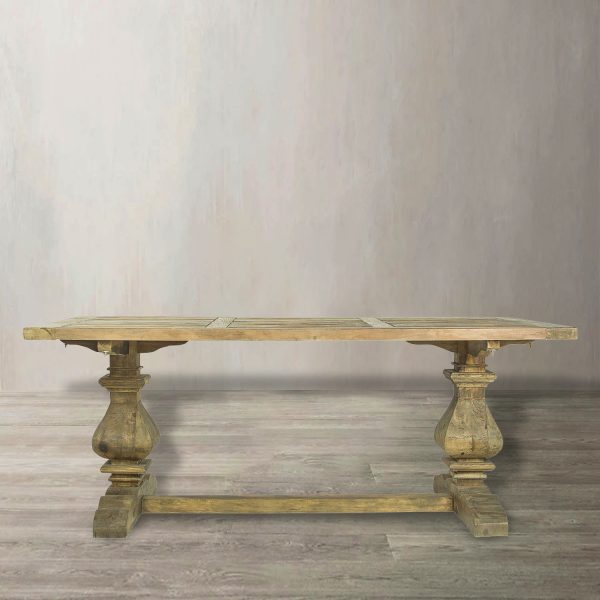 Mesa de comedor 2 patas grabadas - Imagen 2