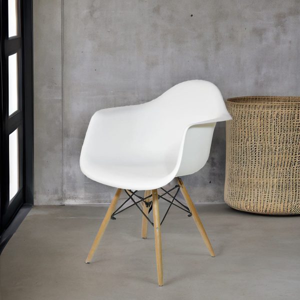 Silla con brazos James blanca - Imagen 4