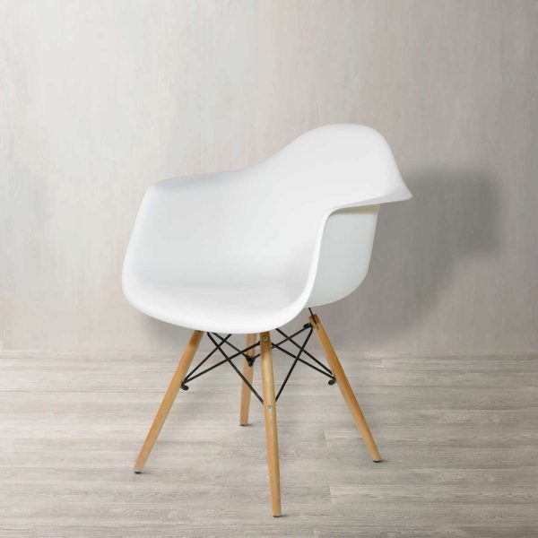 Silla con brazos James blanca - Imagen 2
