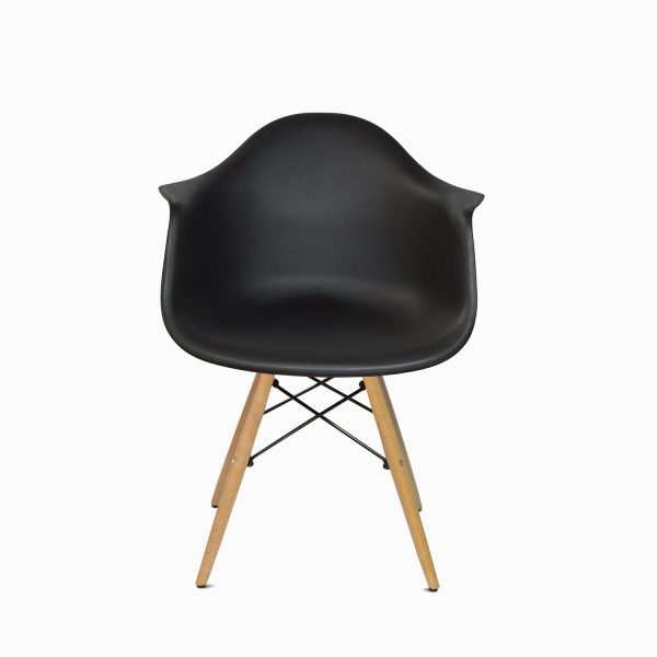 Silla con brazos James negra