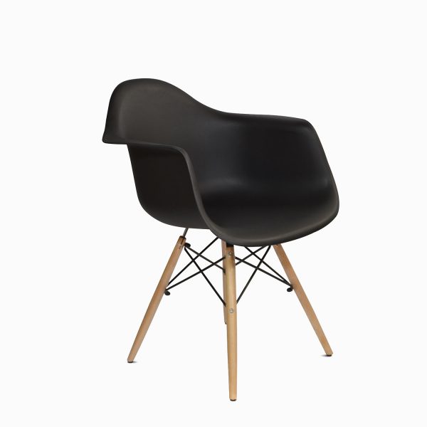 Silla con brazos James negra - Imagen 4