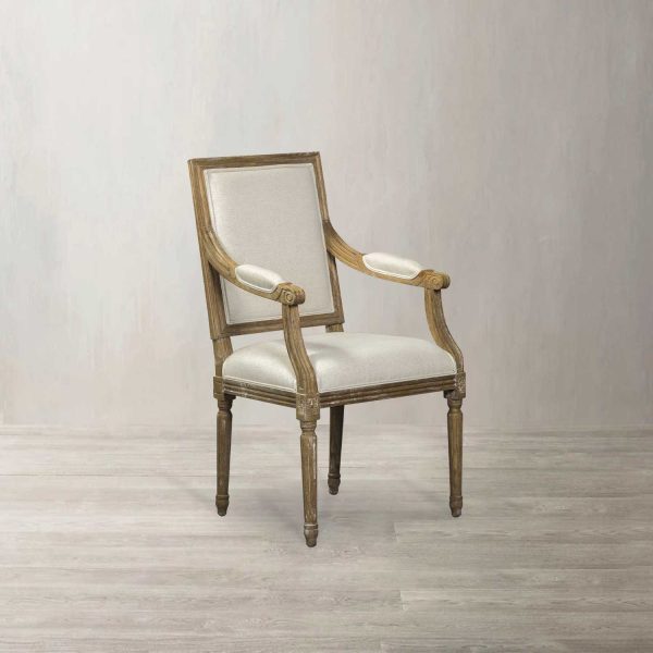 Silla de comedor con brazos cuadrada - Imagen 2