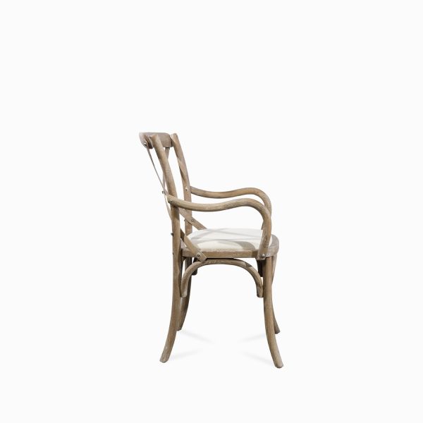 Silla con brazos tapizada en X - Imagen 6
