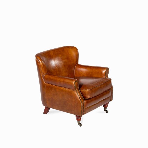 Silla cuero Alexander miel