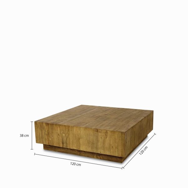 Mesa de centro en madera cuadrada - Imagen 3