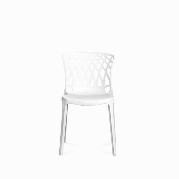 Silla espaldar cruzado blanca