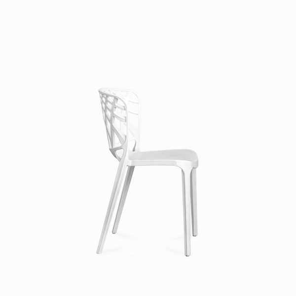 Silla espaldar cruzado blanca - Imagen 5