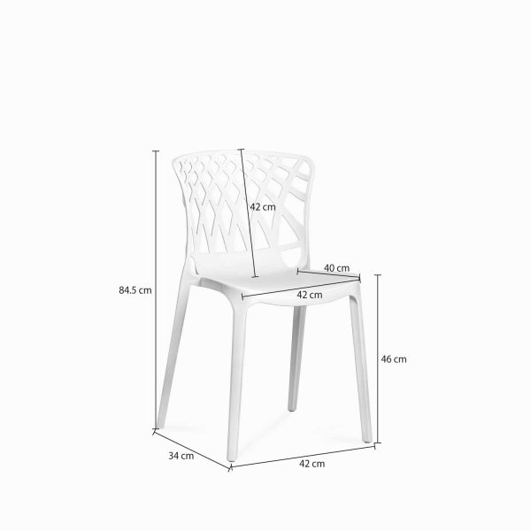 Silla espaldar cruzado blanca - Imagen 3