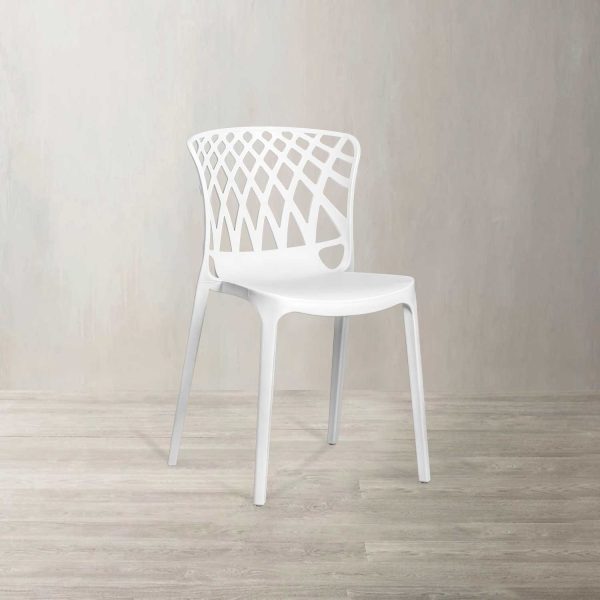 Silla espaldar cruzado blanca - Imagen 2