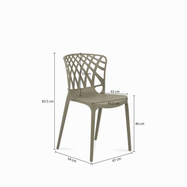 Silla Espaldar Cruzado gris - Imagen 3
