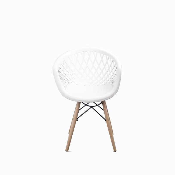 Silla James rayas blanca