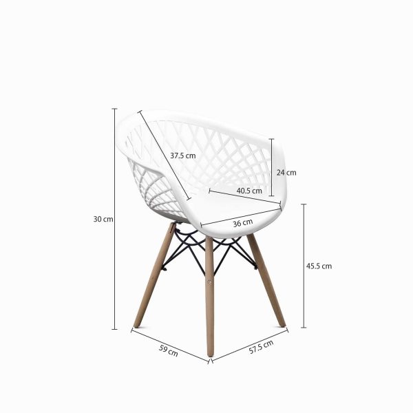 Silla James rayas blanca - Imagen 3