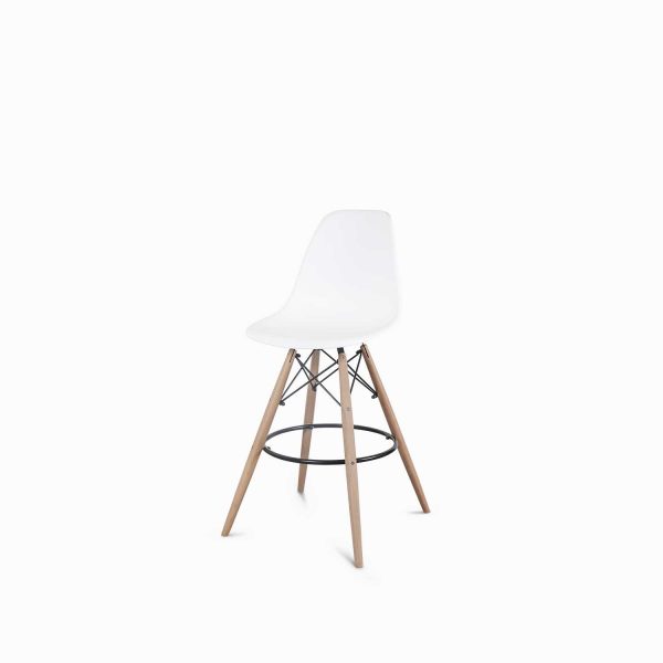 Silla de bar James blanca