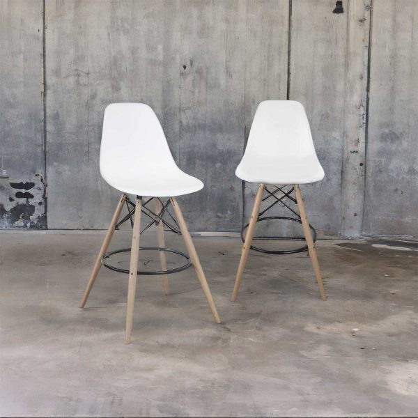 Silla de bar James blanca - Imagen 4