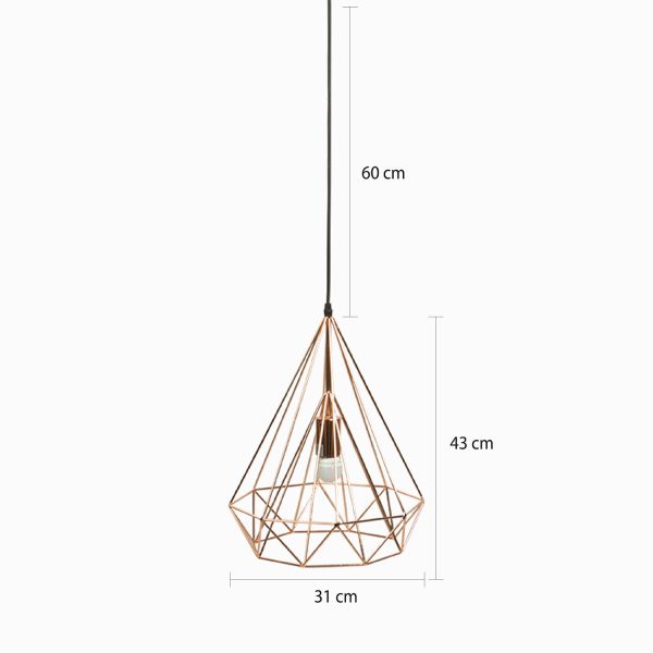 Lámpara triángulo copper - Imagen 3