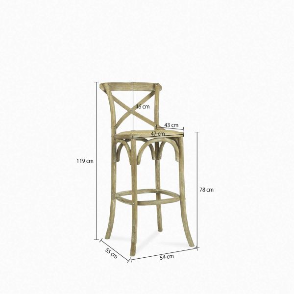 Silla para bar Caña en X - Imagen 3