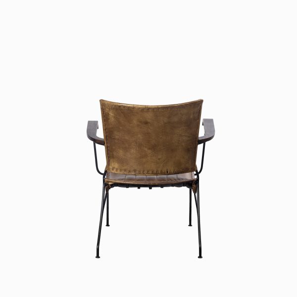 Silla Rayas en hierro y cuero - Imagen 6