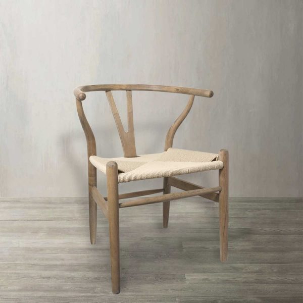 Silla beige con madera V - Imagen 2