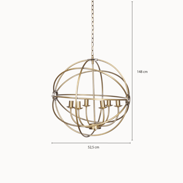 Lámpara Candelabro en Esfera Brass - Imagen 3