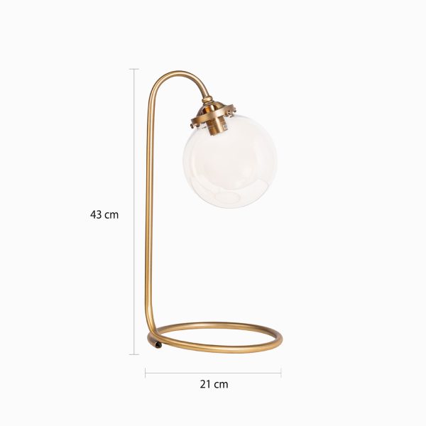 Lámpara mesa globo brass - Imagen 5