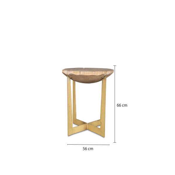 Mesita Tronco Oval Brass - Imagen 3