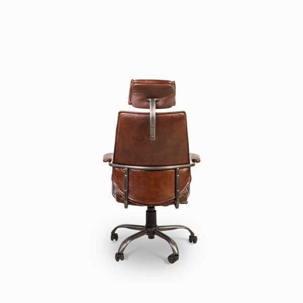 Silla de escritorio Cuero café - Imagen 6
