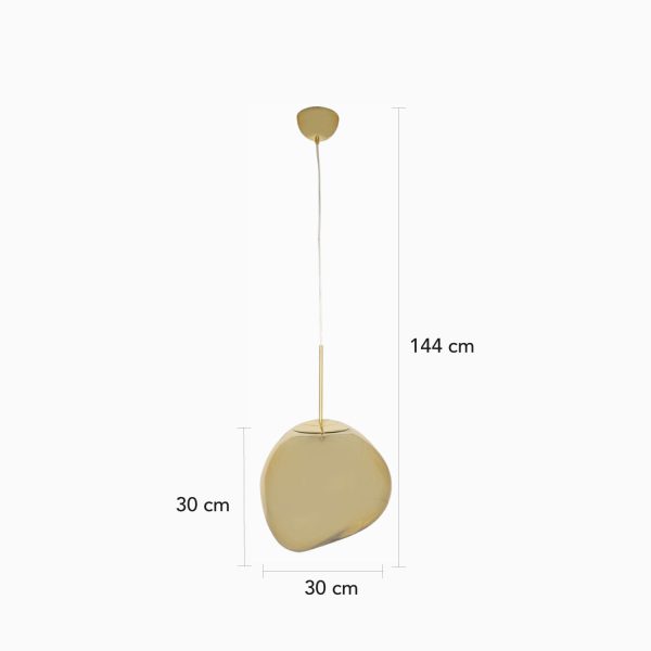 Lámpara Techo Grande Acrílico Dorado - Imagen 3