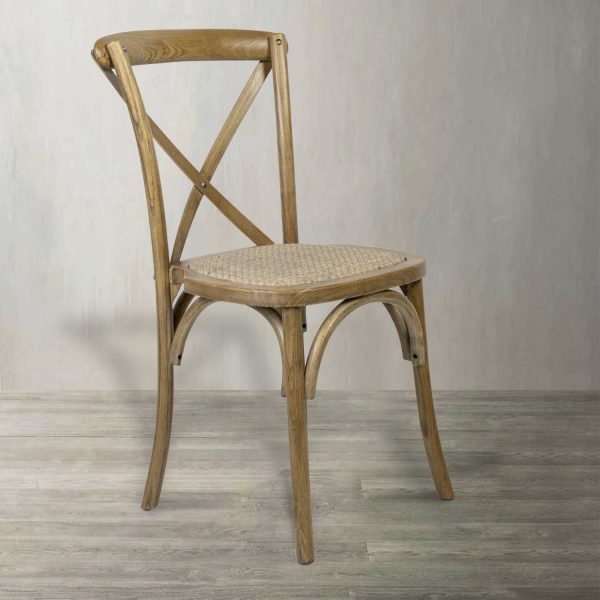 Silla Caña en gris antiguo en X - Imagen 2