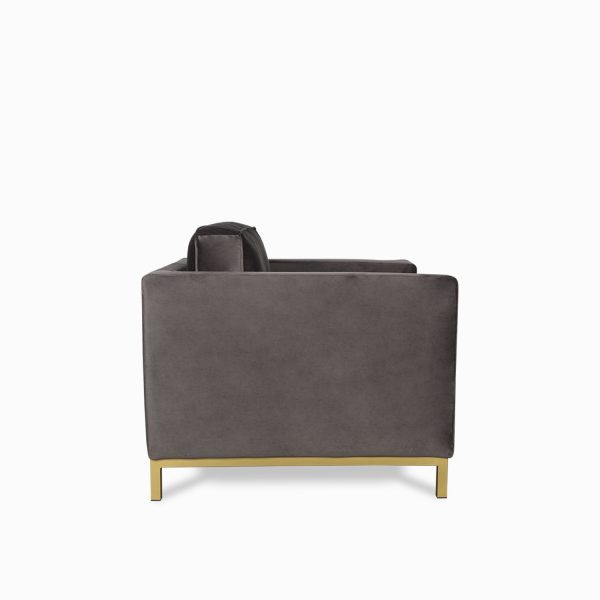 Poltrona Sorensen en velvet gris - Imagen 4
