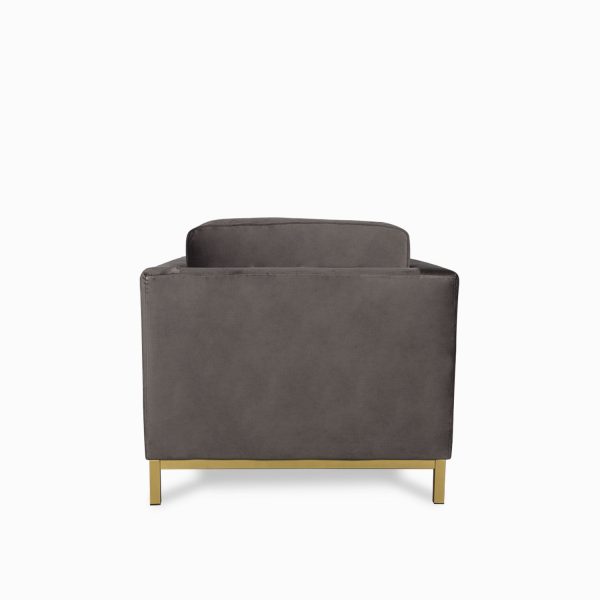 Poltrona Sorensen en velvet gris - Imagen 5
