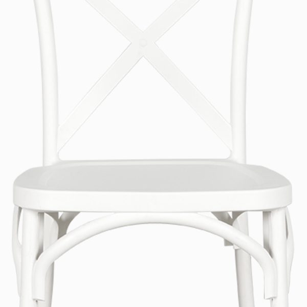 Silla X blanca en plástico apilable - Imagen 6