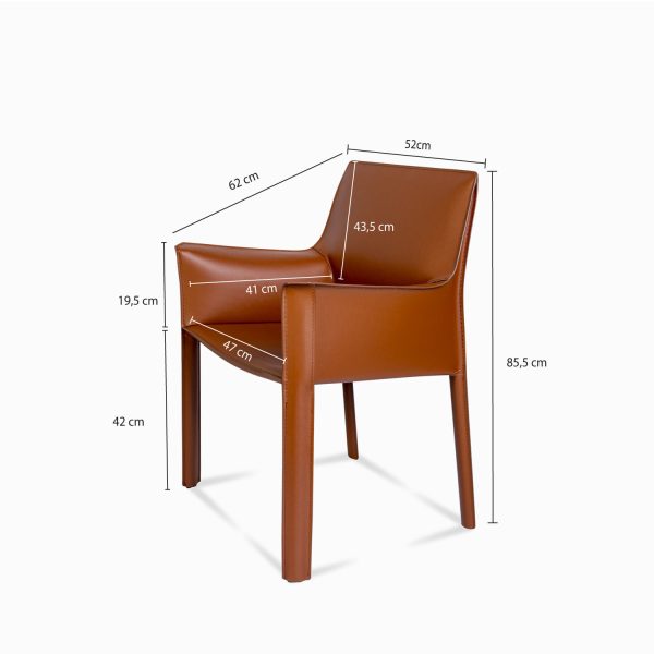 Silla Verona brazos miel - Imagen 3