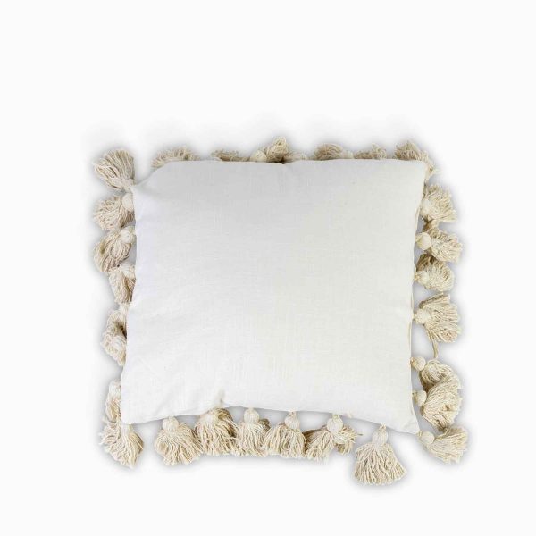 Cojin borlas beige