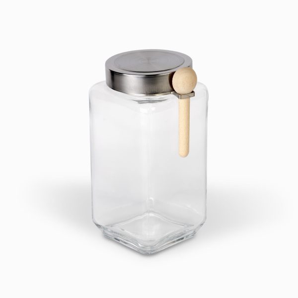 Recipiente cubo con cuchara madera 1l