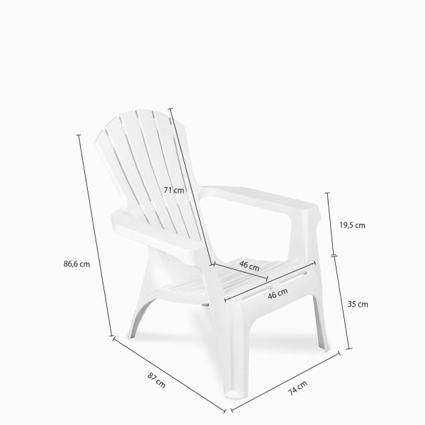 Silla palermo blanca 89x74x86 - Imagen 3