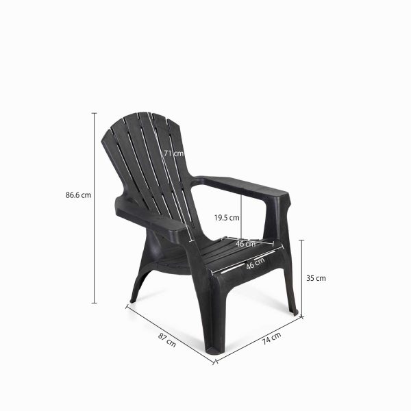 Silla palermo negra 89x74x86 - Imagen 3