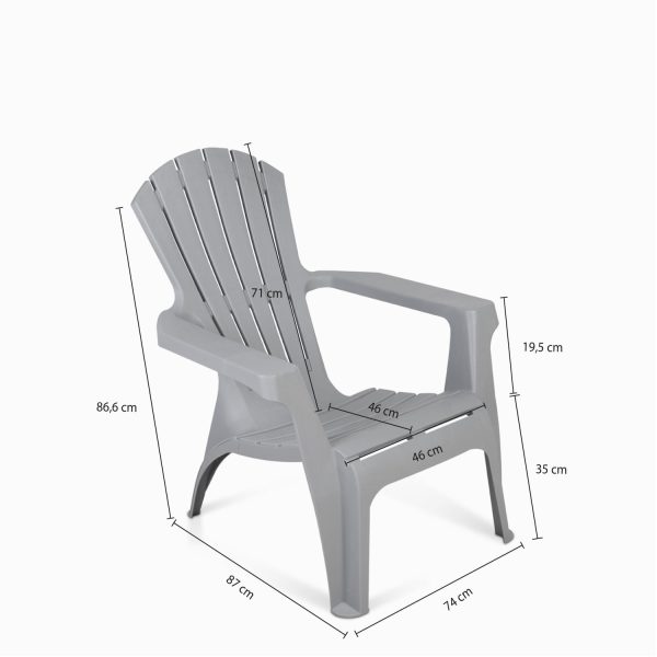 Silla palermo gris 89x74x86 - Imagen 3