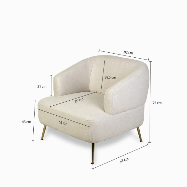 Poltrona Logan beige - Imagen 3