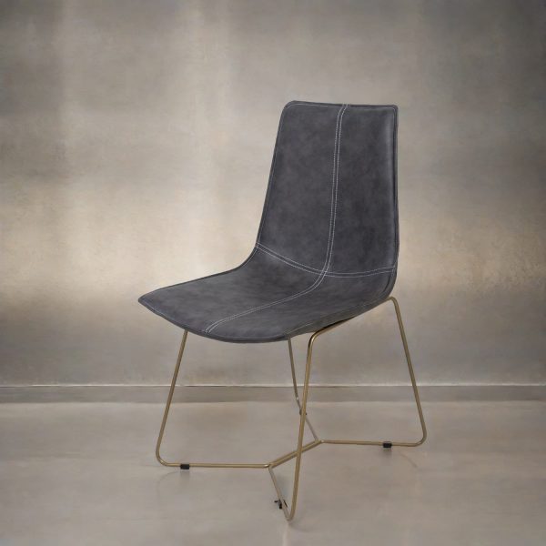Silla comedor slope gris pata dorada - Imagen 4