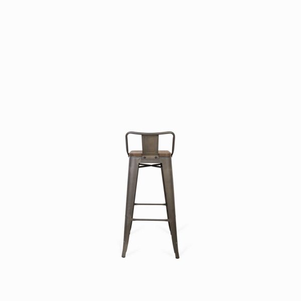 Silla bar industrial madera gun - Imagen 6