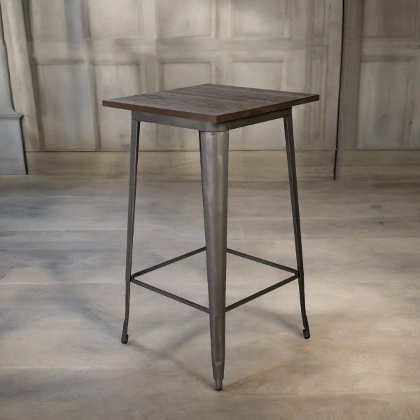 Mesa bar industrial madera gun - Imagen 4